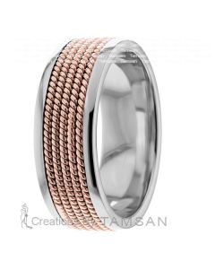 5mm Diamond Cut Wedding Ring